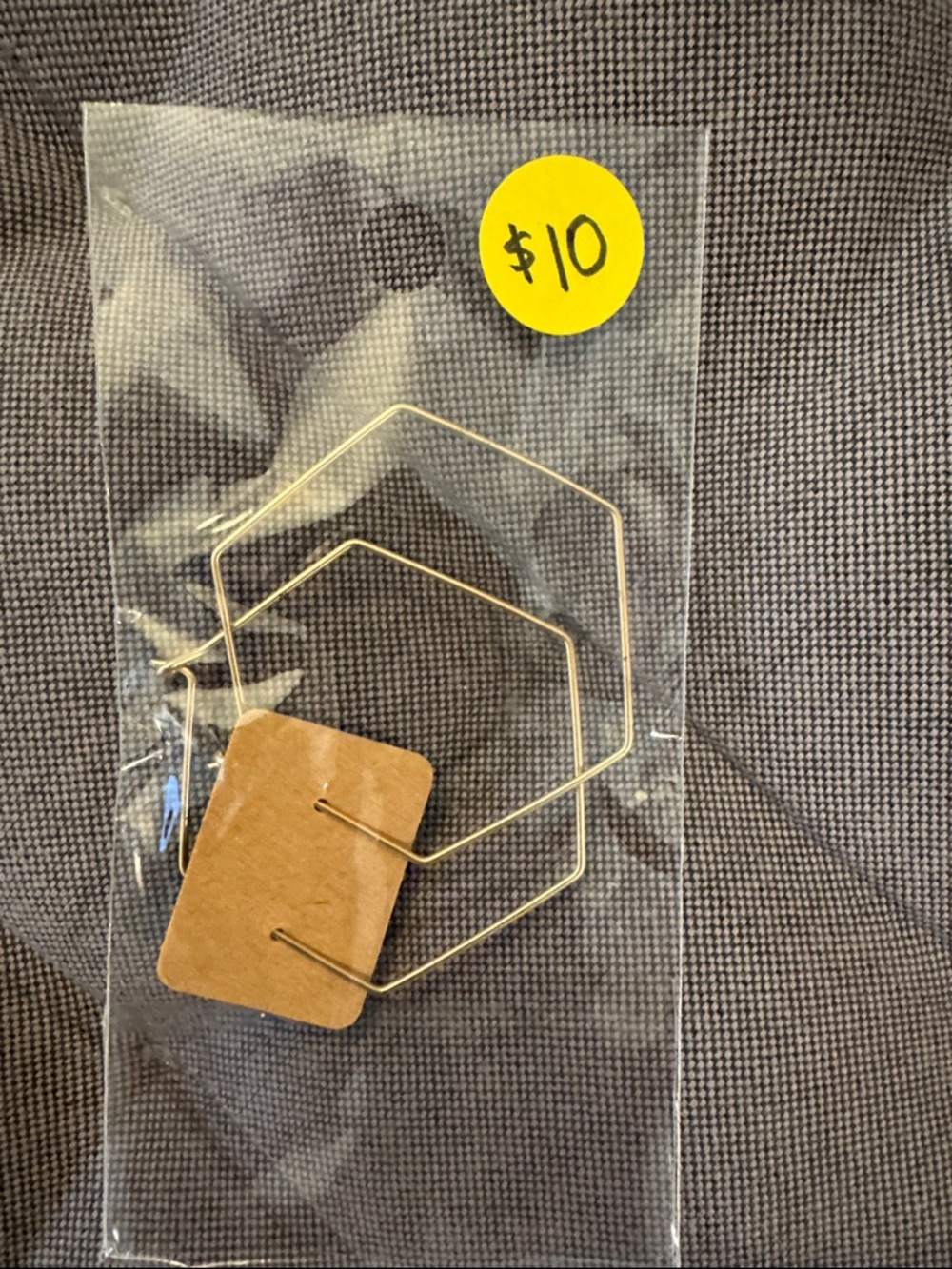Gold colored geometric earrings